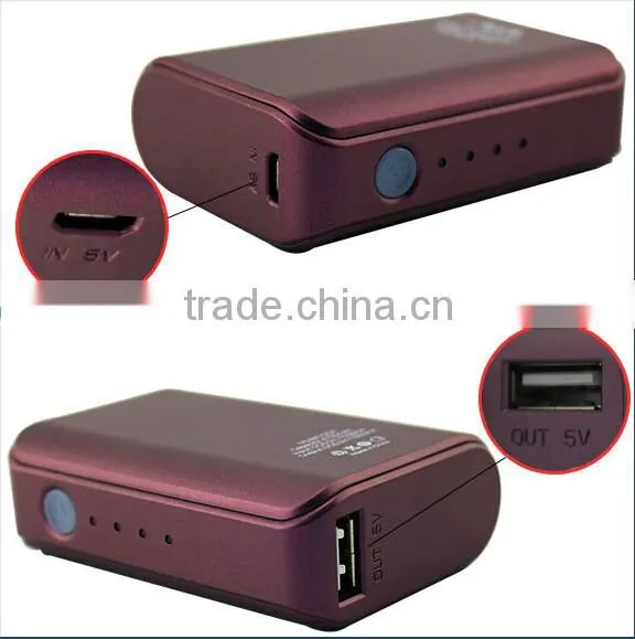 5200mah home charger for mobile phone with brand A 18650 battery inside