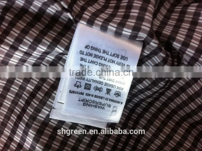 Men's shorts printing fabric label