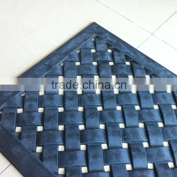 custom hollow rubber door mat