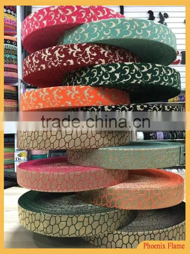 2016 flower printed vintge elastic tape for bubble dress