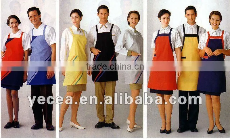 HOT selled 65%cotton&35%polyester kitchen housekeeping apron