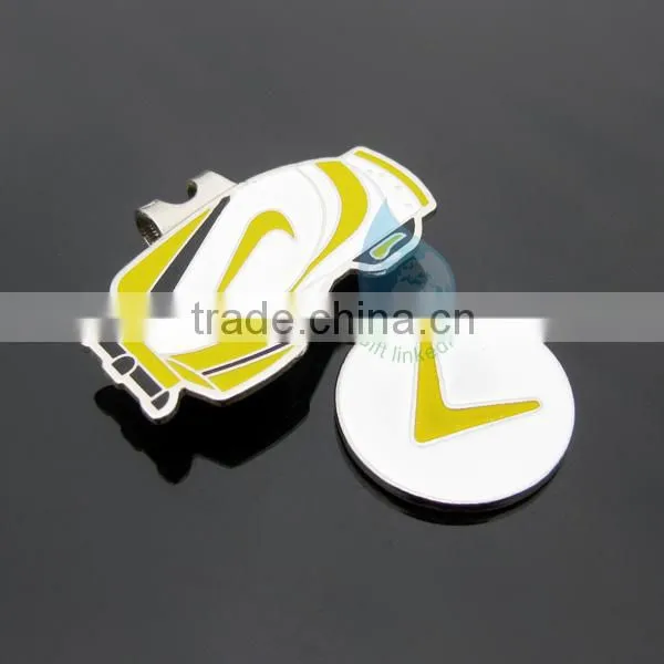 2014 custom desgin metal pretty golf magnetic hat clip
