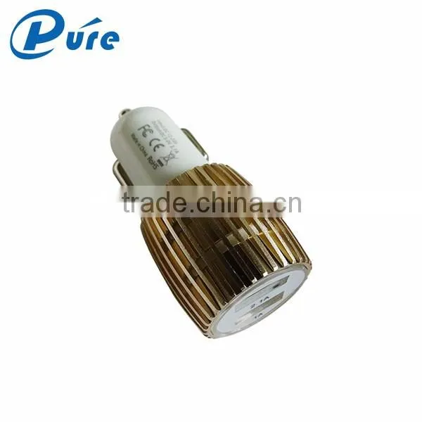 Top Quality Mobile Phone Car Charger Dual USB Universal ABS Car Charger 2 Port 12V-24V 2.1A Adapter with for iPhone Samsung Phon