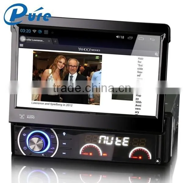 GPS Bluetooth Car Player Singel Din DVD Player 7 Inch 1024*600 Capacitive Touch Screen Player