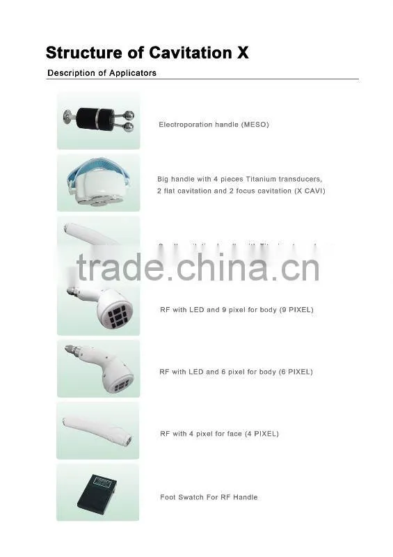 multi polar fractional rf low frequency cavitation beauty equipment
