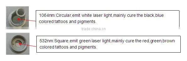 High quality professional q switch nd yag laser 1064mm&532nm machine