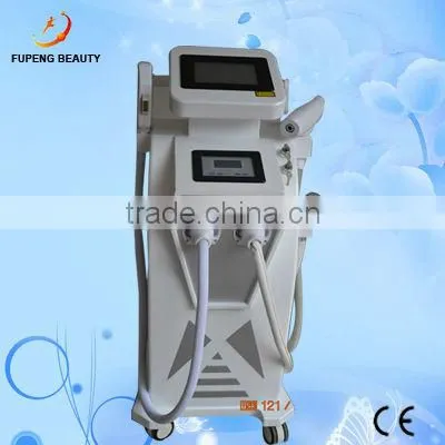 2013 high-power ND Qswitced Yag Laser E-light and RF 3 in 1 hair removal Machine
