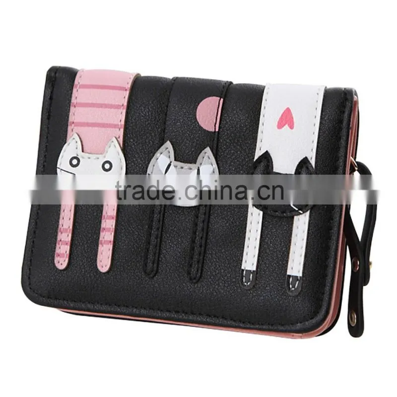 fashion cat bag classic black coin purse change pouch wrist bag handbag tote bag wallet