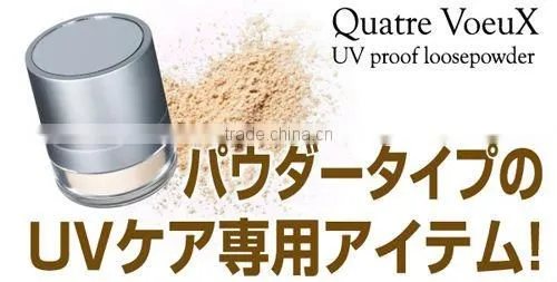 Sunscreen makeup foundation loose powder with SPF 50 made in Japan