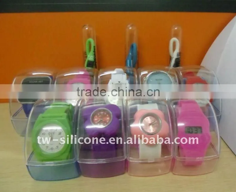 plastic shadow box display case wirst watch plastic case