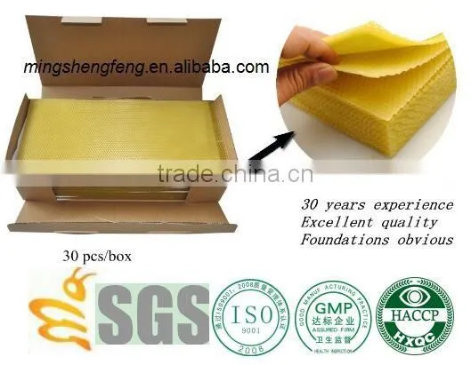 Factory supply 100% pure natural beeswax foundation sheet cheap