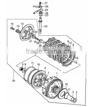 Loncin gn300 engine parts gn300 clucth