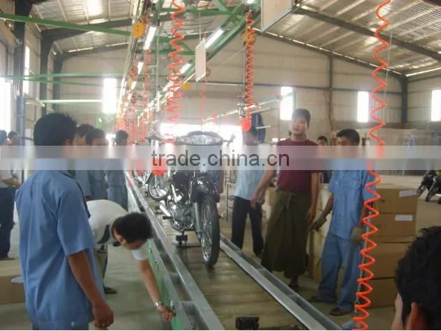 Motorcycle assembly conveyor production line