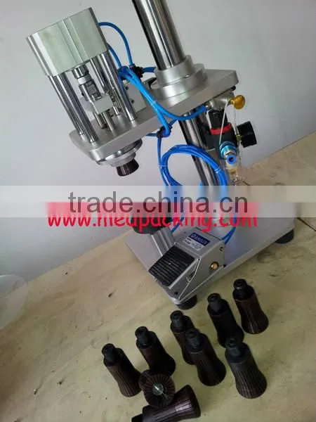 Semi-automatic perfume bottle crimper, pneumatic capping machine