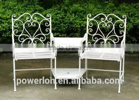 Classic luxury garden metal double deck outdoor chair