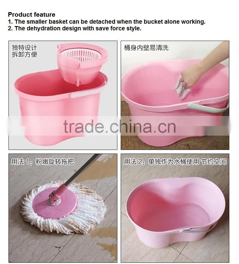 Vivinature easy mop and spin mop with separate bucket functional