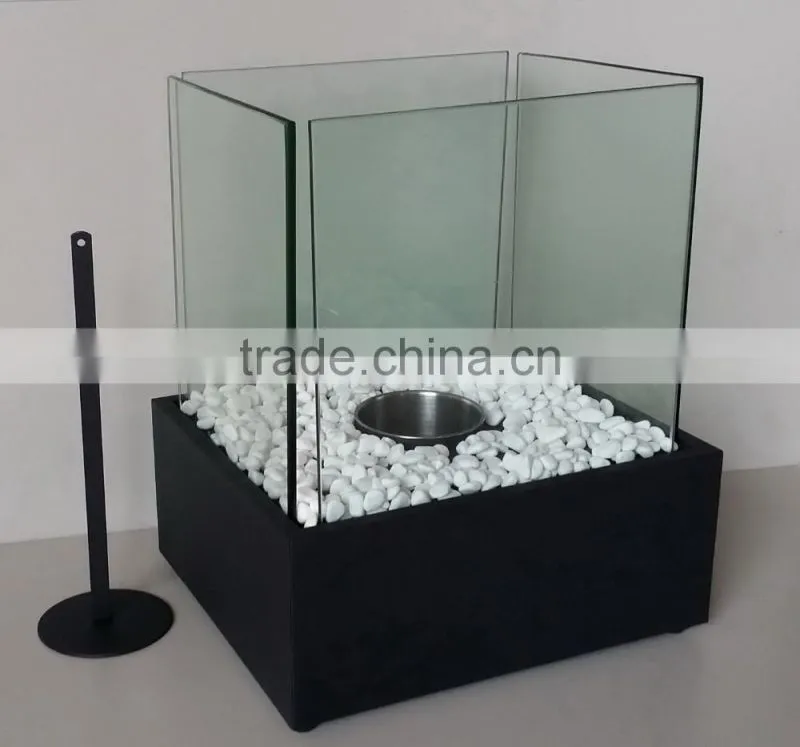 decorative square iron metal box fireplace,coffee table fireplace