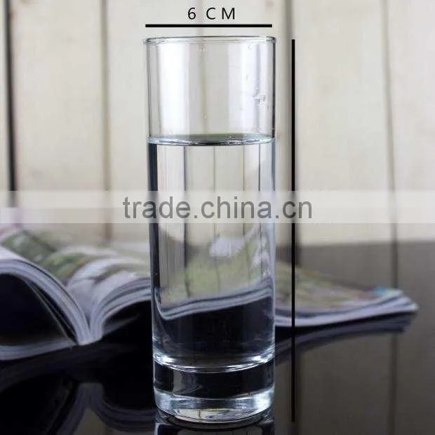 Straight round drinking glass cup
