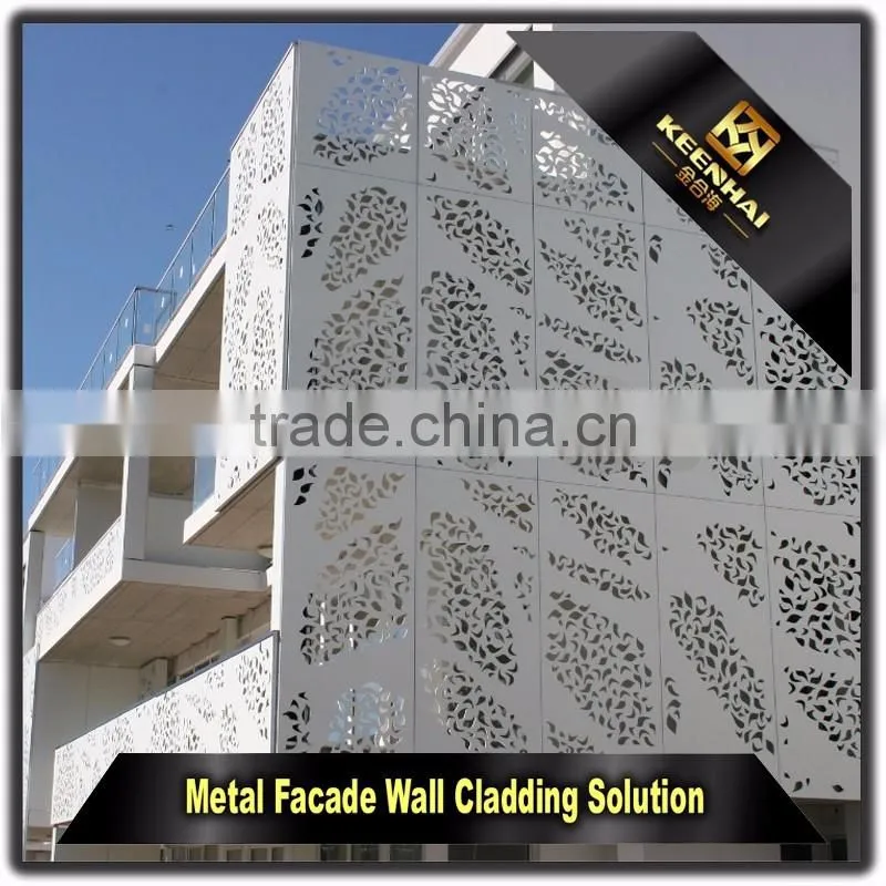 Laser Cutting Exterior Building Facade Panel Aluminum Curtain Wall Profile
