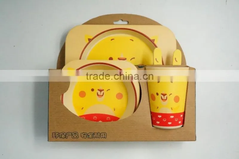Bio bamboo fibre plant fibre kids dinnerware set