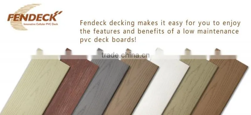 100% Pvc Water Proof Outdoor Plastic Decking Board