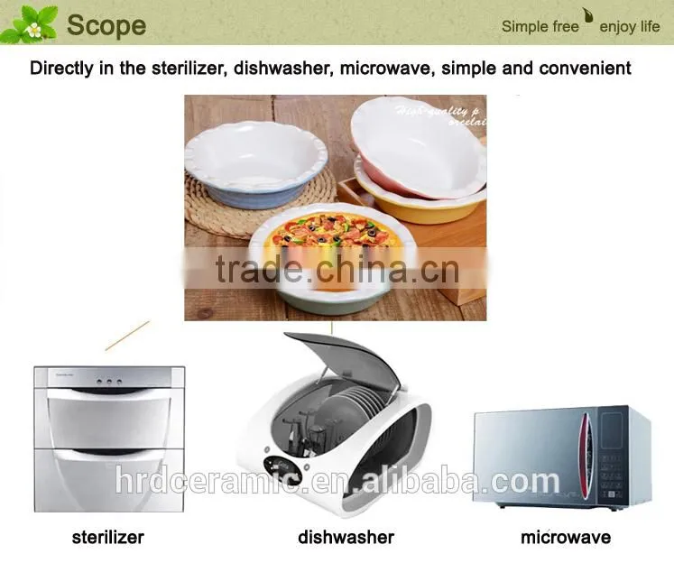 Stocked Round Dinnerware Colorful High Quality mini ceramic Pizza plate