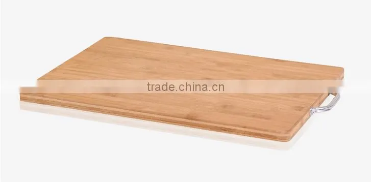 Low moq wholesale set of 3 thick bamboo chopping board with handle