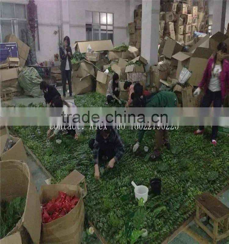 2017 hot sale artificial ornamental plants for wall decoration cheap artificial plant wall