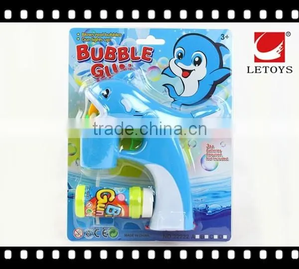kids popular summer water toys plastic led light bubble gun with sound