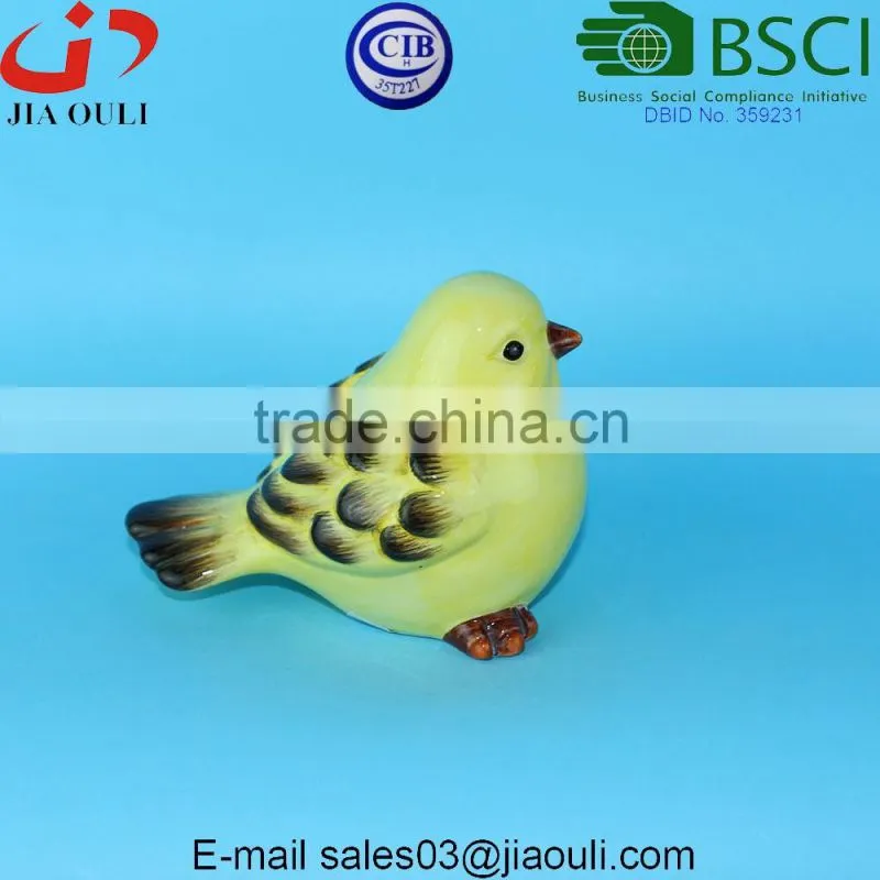 BSCI Audit Factory lovely painted craft kids gifts ceramic birds for home decor