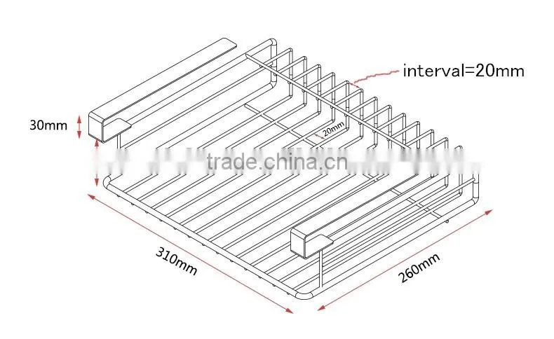 Kitchen hardware accessories sliding plastic coating wire hanging basket for cabinet storage