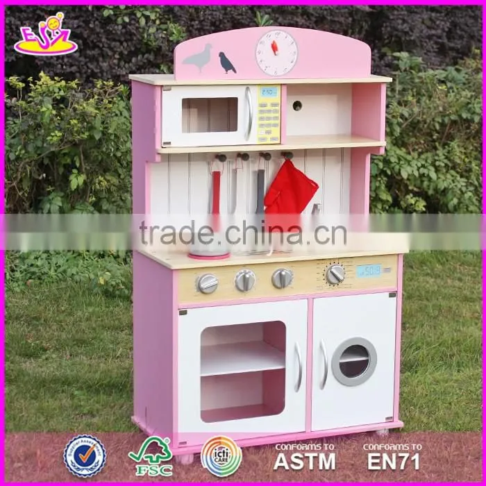 2017 New design boys wooden kitchen toys most popular girls wooden kitchen toys top fashion wooden kids kitchen toys W10C245
