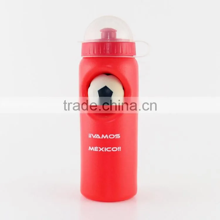 750ml BPA FREE Plastic Football Water Bottle Include Pu Ball