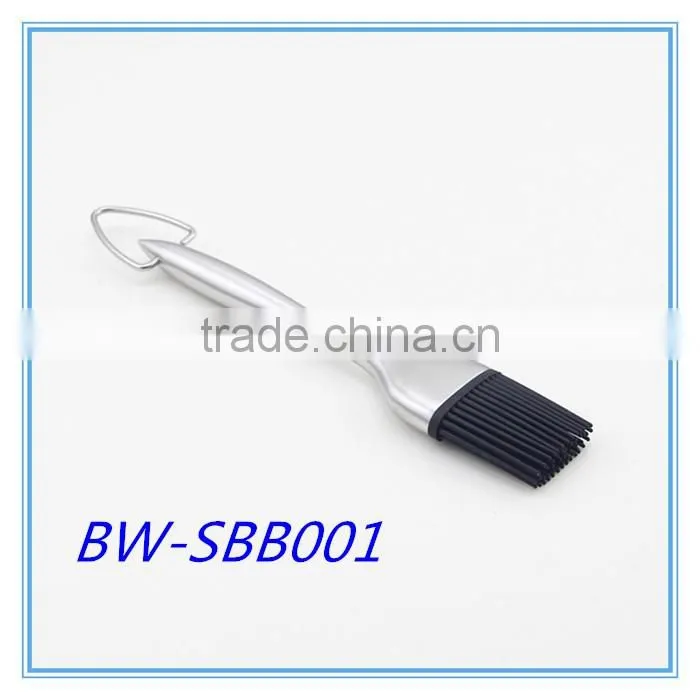 Silicone Basting And Pastry Brush With Stainless Steel Handle And Hanging Ring