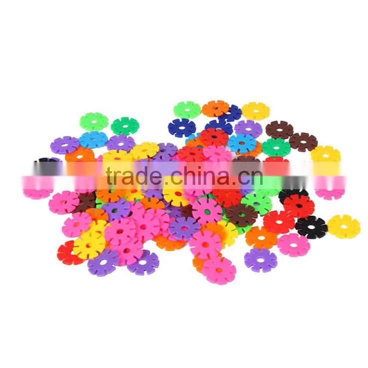 Plastic Children Educational Toys SnowFlakes Building Blocks toys 100pcs/bag