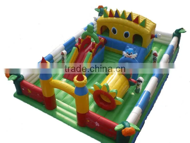 Amusement Park Inflatable Castle, Inflatable blue cat Bouncy Castle