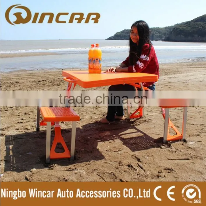 Aluminum Plastic camping table set Outdoors Picnic Camping Travel Table