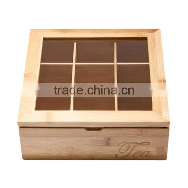 Beautiful and custom luxury black brown white glossy lacquer finish bamboo tea box