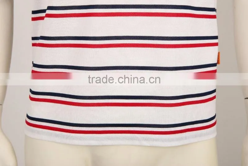 Men 's factory cheap wholesa flat knit stripe t-shirt