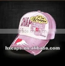 100% cotton custom velco baseball caps