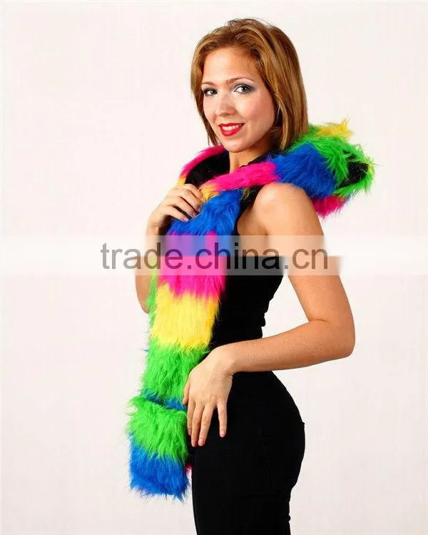 Top grade classical OEM services fuzzy animal hood hats