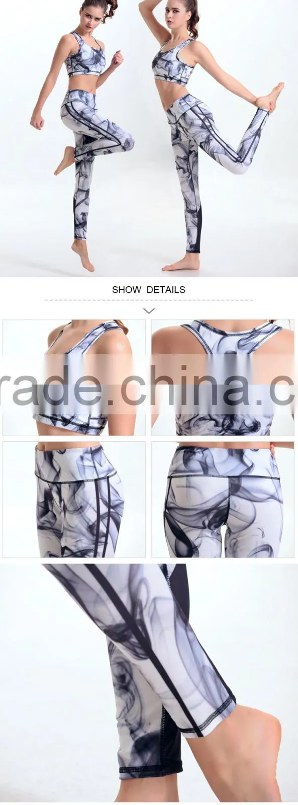 HSZ-YD46010 Ladies Sexy Tights Printed Leggings Fitness Wholesale 2017 Yoga Fashion Clothing Athletic Wear Sportswear For Women