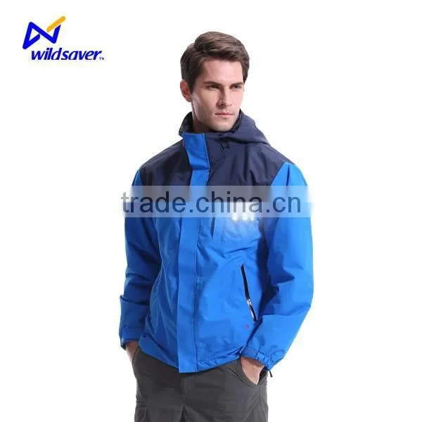 LED reflective light mens windbreaker wholesale custom