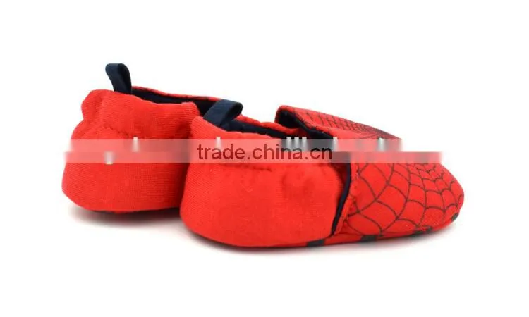 Superman printed cotton baby boys' booties