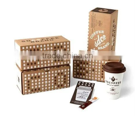 kraft cardboard of coffee cup box