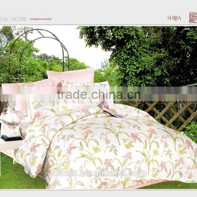 Luxury Beautiful Romantic Floral Pattern Cotton Bedding Set (SDF-2013NC004-4498)