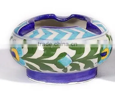 Royal Vintage Handmade Blue Pottery Ash Trays