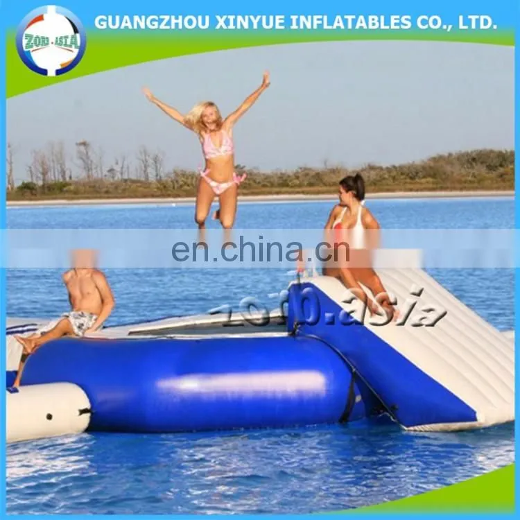 New design customized size cheap inflatable used water trampoline for sale