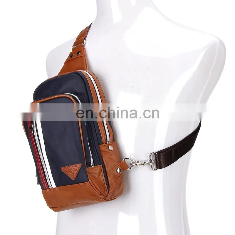 China making Hot selling waterproof men leather sling bag