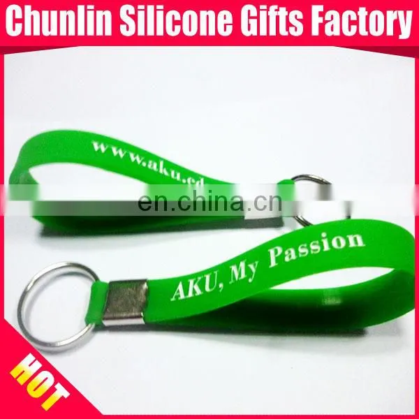 cheap debossed custom silicone keychain